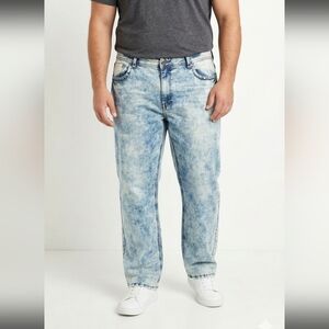Halifax Men's Light Acid-Wash Blue Jeans Waist 44